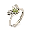 Butterfly Brass Adjustable Rings RJEW-G317-05P-2