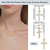 10Pcs Brass Micro Pave Clear Cubic Zirconia Charms KK-BBC0020-72-2