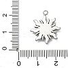 304 Stainless Steel Rhinestone Pendants STAS-I357-03P-3