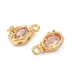Brass with Cubic Zirconia Charms KK-D024-23B-G-2