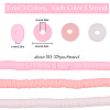 3 Strands 3 Colors Flat Round Handmade Polymer Clay Beads CLAY-SC0001-68B-01-2