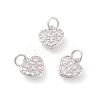 Brass Micro Pave Cubic Zirconia Charms X-ZIRC-F106-07P-1