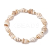 Shell Beaded Stretch Bracelets for Women BJEW-TA00588-2