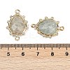 Natural Amazonite Faceted Connector Charms G-K347-07G-02-3