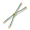 Braided Cotton Cord Slider Bracelet Making MAK-R001-01G-30-3