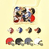 30Pcs 8 Styles Alloy Enamel Links ENAM-FS0002-50-6