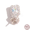 Rhodium Plated 925 Sterling Silver Pin Peg Bails STER-Z005-08P-1