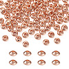 Mega Pet 100Pcs Brass Flat Round Spacer Beads KK-MP0001-01-7