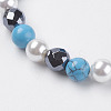 Synthetic Hematite Beads Stretch Bracelets BJEW-I241-26C-2