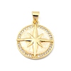 Brass Micro Pave Clear Cubic Zirconia Pendants KK-A221-09G-1