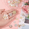 48Pcs 12 Styles Alloy Glass Rhinestone Cabochons FIND-CA0011-02-4