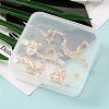 Brass Clear Cubic Zirconia Stud Earring Findings KK-TA0001-04G-3