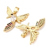 Brass Micro Pave Colorful Cubic Zirconia Pendants KK-G543-04G-03-2