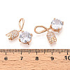 Brass Micro Pave Cubic Zirconia Pendants KK-T074-72KCG-01-3