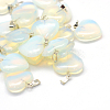 Heart Opalite Pendants G-Q438-06-1