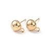 Brass Stud Earring Findings KK-G604-01G-04-1