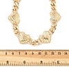 Alloy Heart Links Curb Chain Necklaces for Women NJEW-Z074-01KCG-3