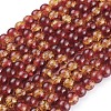 1Strand Two Tone Transparent Crackle Glass Round Beads Strands X-CCG-Q002-8mm-10-2