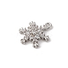 Brass Pave Clear Cubic Zirconia Charms KK-V016-03P-2