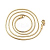 Ion Plating(IP) 304 Stainless Steel Square Snake Chain Necklaces STAS-A066-07-03G-2