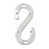 Rack Plating Brass Micro Pave Cubic Zirconia Pendants KK-L224-067P-1