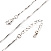 Brass Box Chains Necklaces for Women NJEW-D302-08P-2