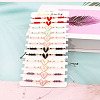 12Pcs Alloy Enamel Heart Link Bracelets FS-WGC54A2-01-2