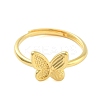 Butterfly Brass Adjustable Rings for Women RJEW-L120-015G-1