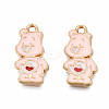 Rack Plating Alloy Enamel Pendants ENAM-T011-185-2