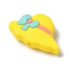 Hat with Bowknot Silicone Focal Beads SIL-M006-04A-2