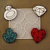 DIY Diamond Ring/Crystal Cluster/Heart Shape Ornament Silicone Molds LS-DIY-E065-04-1