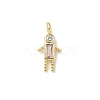 Brass Micro Pave Cubic Zirconia Pendants ZIRC-I356-17G-A11-1