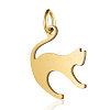 201 Stainless Steel Kitten Pendants STAS-S105-T553D-2-1