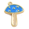 Autumn Theme Brass Enamel Pendants KK-P197-18B-G-1