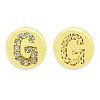 Brass Micro Pave Clear Cubic Zirconia Beads KK-T030-LA843-GX3-3