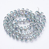 Electroplat Glass Beads Strands X-EGLA-Q092-10mm-D08-2