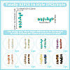 32Pcs 16 Styles Natural Chip Gemstone Beaded Connector Charms PALLOY-GO00059-2