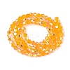 AB Color Plated Transparent Glass Beads Strands GLAA-G127-01-01A-3