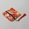 Square Cloth Jewelry Packing Pouches Drawstring Bags with Tassel ABAG-WH0032-68D-2