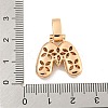 Brass Micro Pave Clear Cubic Zirconia Pendants KK-B099-01G-M-3