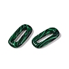Synthetic Malachite Oval Pendants G-N342-105I-2