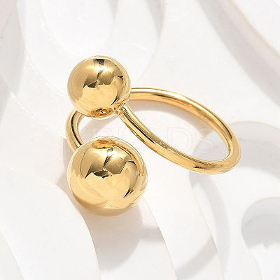 304 Stainless Steel Round Cuff Rings for Women RJEW-A063-01E-G-1