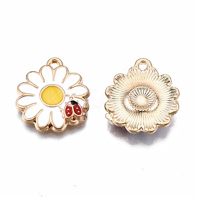 Eco-Friendly Alloy Enamel Pendants X-ENAM-T011-89-NR-1
