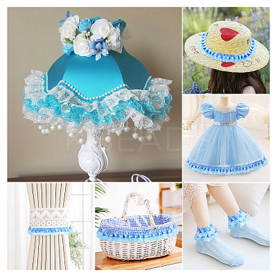 1Pc 2-Layer Pleated Satin Organza Ribbons ORIB-TA0001-06D-1