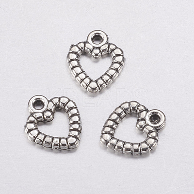 Heart Tibetan Style Alloy Charms AC0324-1