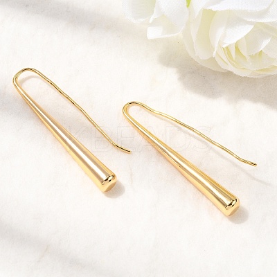 Brass Teardrop Dangle Earrings X-EJEW-C158-01G-1