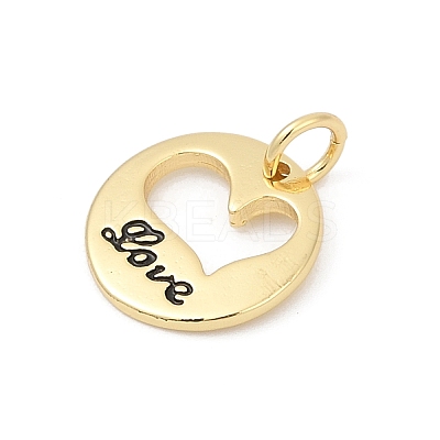 Brass Enamel Charms KK-U062-30G-01-1