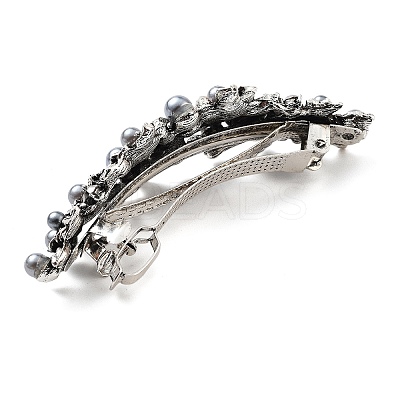 Flower Alloy Rhinestone Hair Barrettes PHAR-S604-01AS-01-1