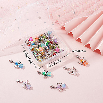 Eco-Friendly Transparent Acrylic Pendants PALLOY-SC0004-15-1