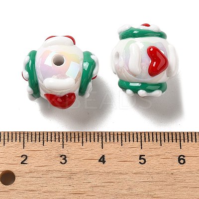 Hand Painted Acrylic with Enamel Beads MACR-K354-38E-1